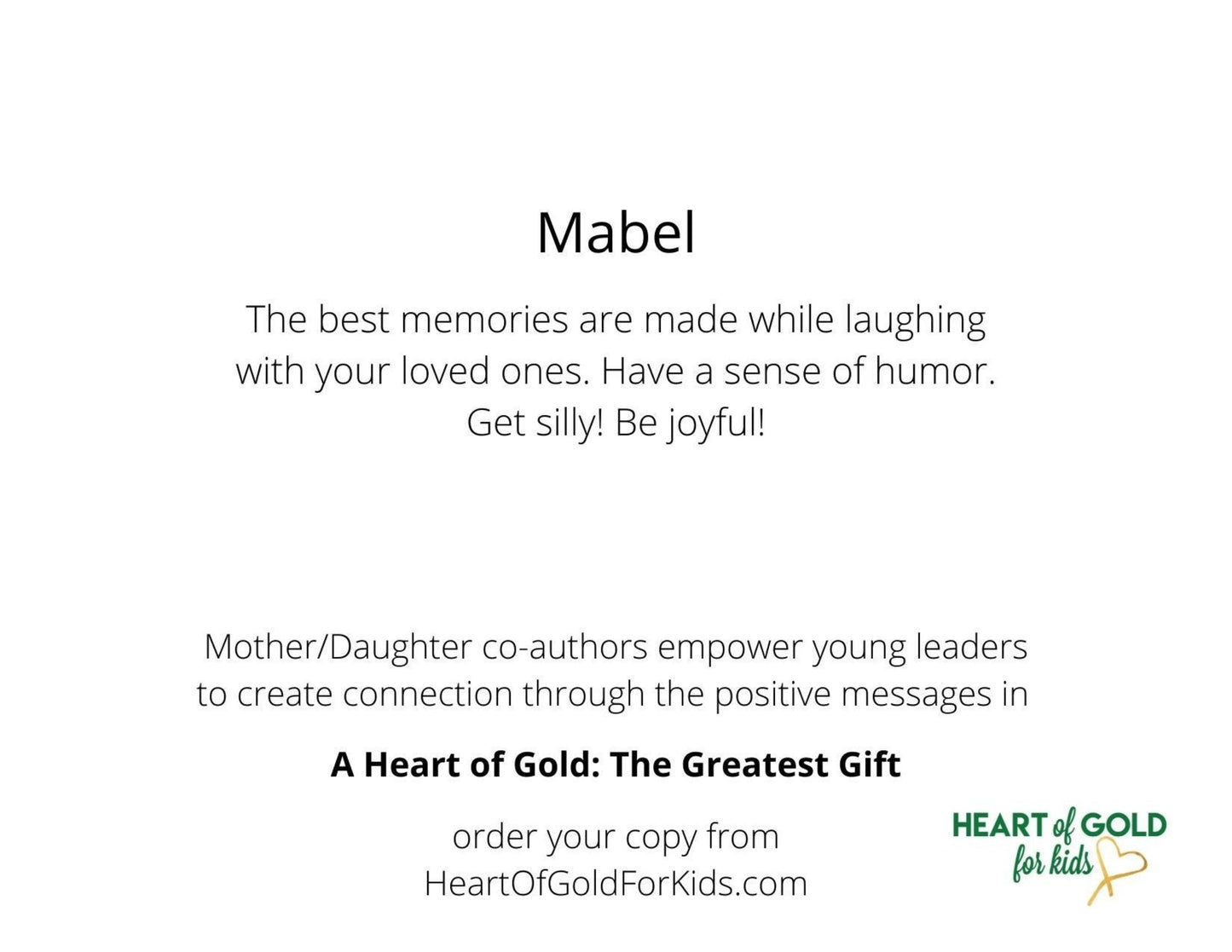 A Sense of Humor Notecard from A Heart of Gold: The Greatest Gift