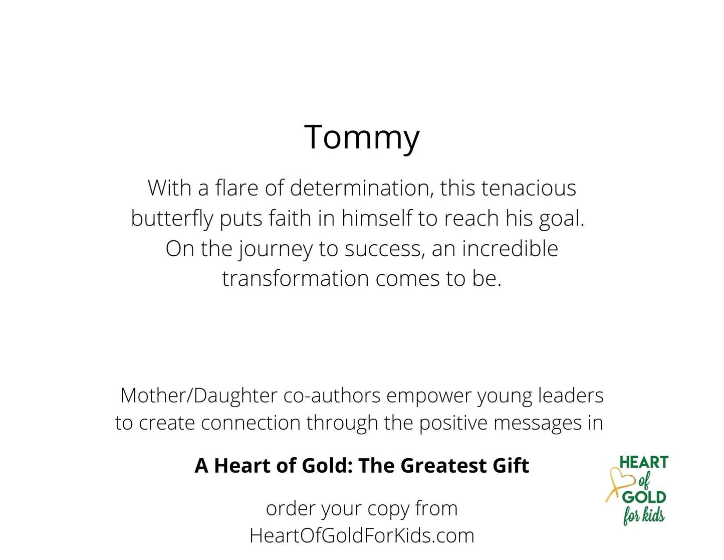 Tenacity Notecard from A Heart of Gold: The Greatest Gift