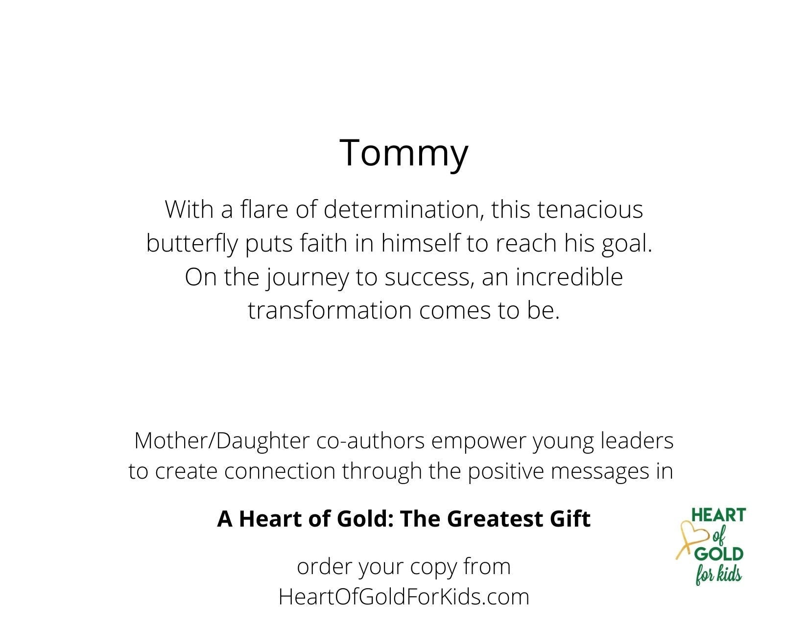 Tenacity Notecard from A Heart of Gold: The Greatest Gift