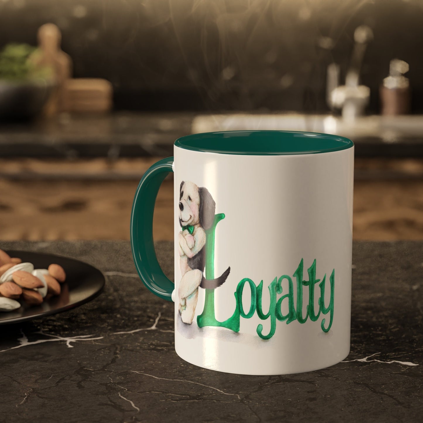 Loyalty mug - 11oz, dishwasher and microwave safe. Imagine sitting around with your family and each of you have a different value to talk about from the book A Heart of Gold The Greatest Gift