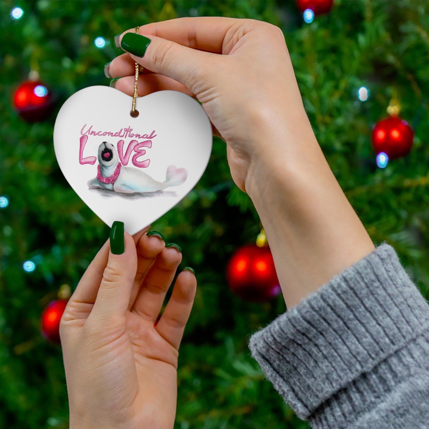 Ceramic Ornament to Celebrate Christmas with Sally and Unconditional Love