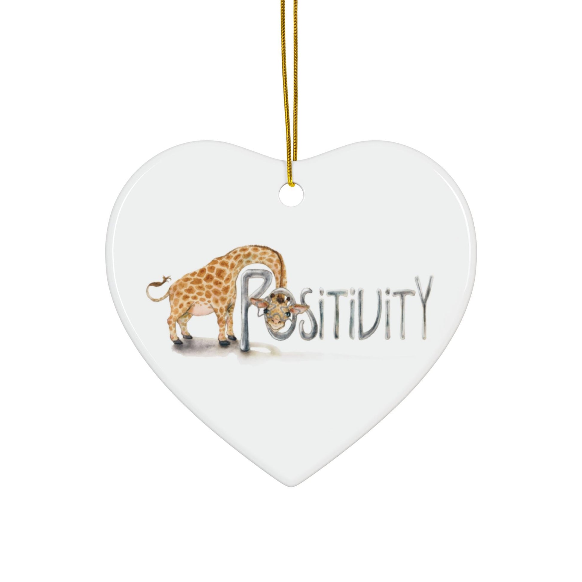 Ornament of Positivity with Carl the Giraffe from A Heart of Gold The Greatest Gift. A family heirloom keepsake